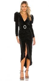 Ronny Kobo Alicia Velvet Dress in Black from Revolve com at Revolve