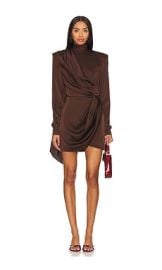 Ronny Kobo Bianca Dress In Chocolate Brown at Revolve