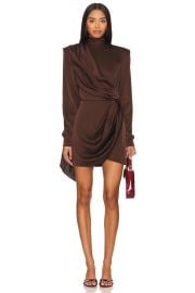 Ronny Kobo Bianca Dress In Chocolate Brown at Revolve
