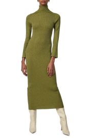 Ronny Kobo Chariuna Metallic Long Sleeve Sweater Dress at Nordstrom