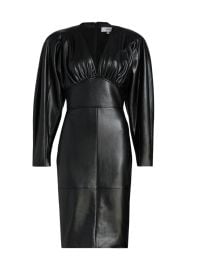 Ronny Kobo Cindie Faux-Leather Knee-Length Dress | Saks Fifth Avenue at Saks Fifth Avenue