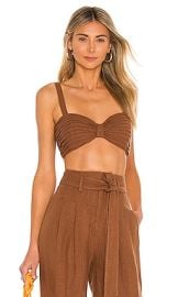 Ronny Kobo Dawn Top in Driftwood at Revolve