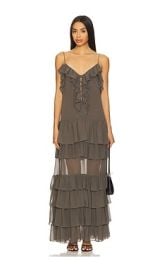 Ronny Kobo Giselle Dress In Pebble at Revolve
