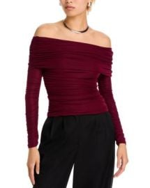 Ronny Kobo Harley Off The Shoulder Ruched Top at Bloomingdales