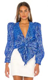 Ronny Kobo Jaden Blouse in Cobalt from Revolve com at Revolve