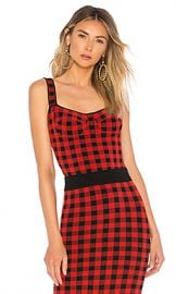 Ronny Kobo Jadie Top in Red  amp  Black from Revolve com at Revolve