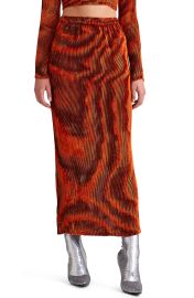 Ronny Kobo Jay Print Maxi Skirt in Orange /Black  at Nordstrom