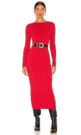 Ronny Kobo Kaleigh Knit Dress in True Red at Revolve