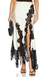 Ronny Kobo Klindy Skirt In Ivory Black at Revolve