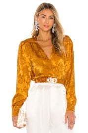 Ronny Kobo Lorrie Belted Top at Revolve