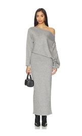 Ronny Kobo Matthieu Dress In Grey at Revolve