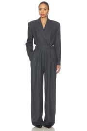 Ronny Kobo Michelle Jumpsuit In Charcoal White at Revolve