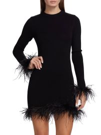 Ronny Kobo Sumal Feather Trim Minidress at Saks Fifth Avenue