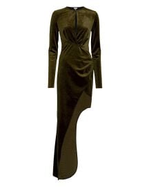 Ronny Kobo Valkyrie Asymmetric Velvet Maxi Dress at Intermix