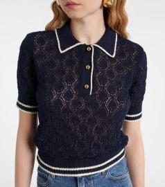Rookie knitted polo shirt in blue - Frame at Mytheresa
