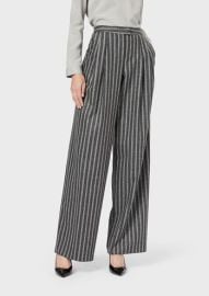 Roomy Pinstripe Pants at Armani