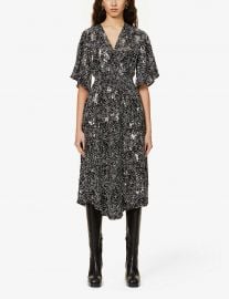 Rosabelle sequin-embellished woven midi dress at Selfridges