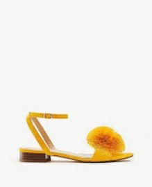 Rosalie Pom Pom Flat Sandals at Ann Taylor