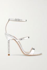 Rosalind crystal-embellished metallic leather sandals at Net A Porter