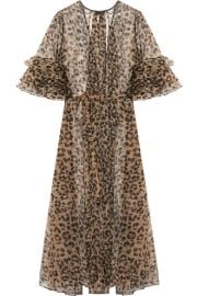 Rosamosario Bossie Bye leopard-print silk-organza robe at Net A Porter