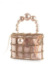 Rosantica Holli Pearl-Handle Caged Minaudiere Bag at Neiman Marcus