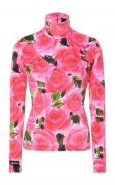 Rose Garden Floral-Print Stretch-Knit Turtleneck Top by Richard Quinn at Moda Operandi