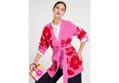 Rose Garden Intarsia Cardigan Kate Spade New York at Kate Spade