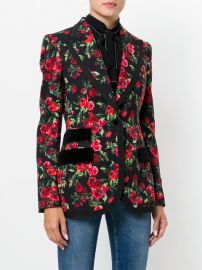 Rose Print Blazer at Farfetch