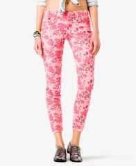 Rose Print Jeans at Forever 21