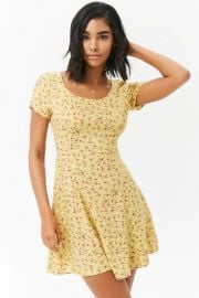 Rose Print Mini Dress at Forever 21