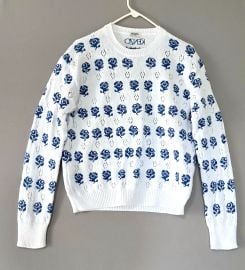 Rose Print Sweater at eBay