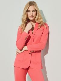 Rose Solid Merona Cotton Twill Blazer Womenx27s Jackets amp Outerwear JMcLaughlin at J. McLaughlin