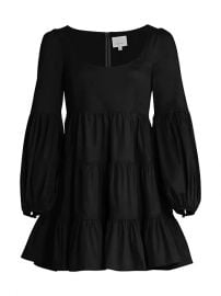 Rose Tiered Ruffle Mini Dress at Saks Fifth Avenue