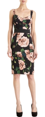 Rose print bustier dress by Dolce and Gabbana at Barneys