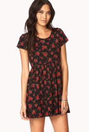 Rose print dress at Forever 21