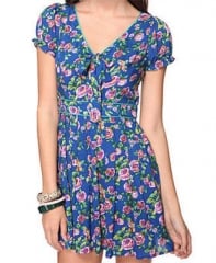 Rose print dress with bow at Forever 21