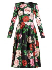 Rose-print silk-blend charmeuse midi dress at Matches