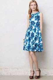 RosebloomBurnout Dress in blue at Anthropologie