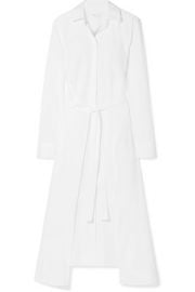 Rosetta Getty - Apron wrap-effect cotton-poplin midi dress at Net A Porter