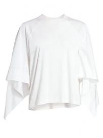 Rosetta Getty - Scarf-Sleeve Cotton T-Shirt at Saks Fifth Avenue