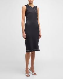 Rosetta Getty Asymmetric Snap Sleeveless Dress at Neiman Marcus