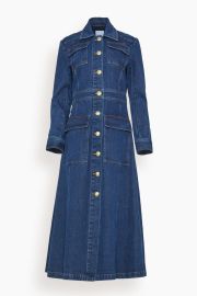 Rosetta Getty Denim Cargo Coat in Blue Hampden Clothing at Hampden Clothing