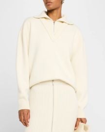 Rosetta Getty Double Layer Wool Cashmere Pullover at Neiman Marcus