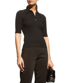 Rosetta Getty Fitted Polo T-Shirt at Neiman Marcus