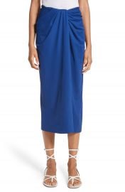 Rosetta Getty Jersey Twist Front Midi Skirt at Nordstrom