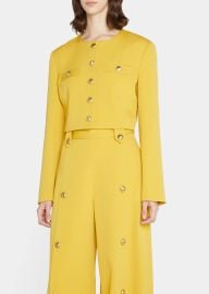 Rosetta Getty Round-Neck Crop Jacket - at Bergdorf Goodman