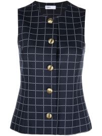 Rosetta Getty window-pane Print Sleeveless Vest - at Farfetch