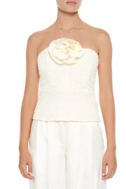 Rosette Peplum Tube Top at Forever 21