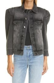 Rosette Sleeve Denim Jacket by Frame at Nordstrom