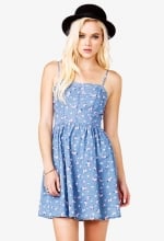 Rosette print chambray dress at Forever 21